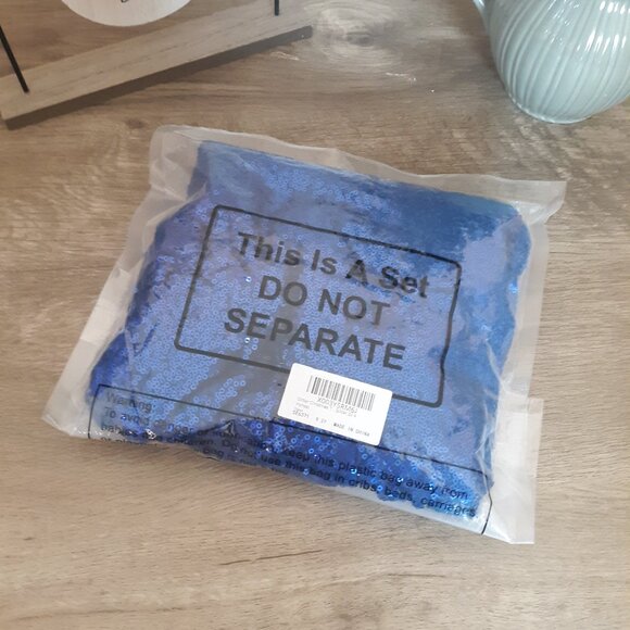 Christmas Tree Skirt, Sequins Tree Skirt for Xmas Tree, Royal Blue - 39.4 inches - Picture 4 of 5